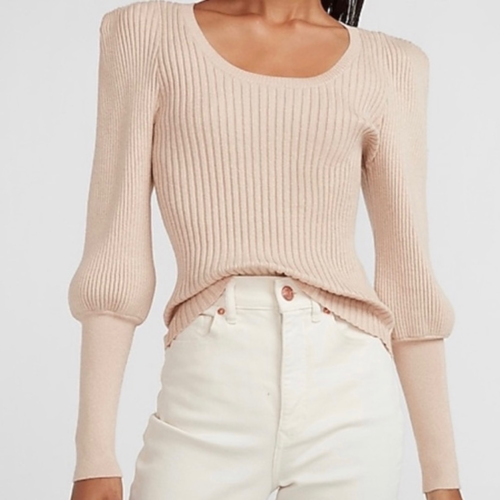 EXPRESS Shoulder Blouson Sleeve Sweater